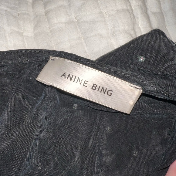 Anine Bing Rhinestone Black Long Sleeve Dress - Picture 3 of 4